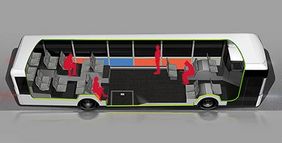 Panele grzewcze CELLOFOAM - typowa instalacja w miejskim autobusie